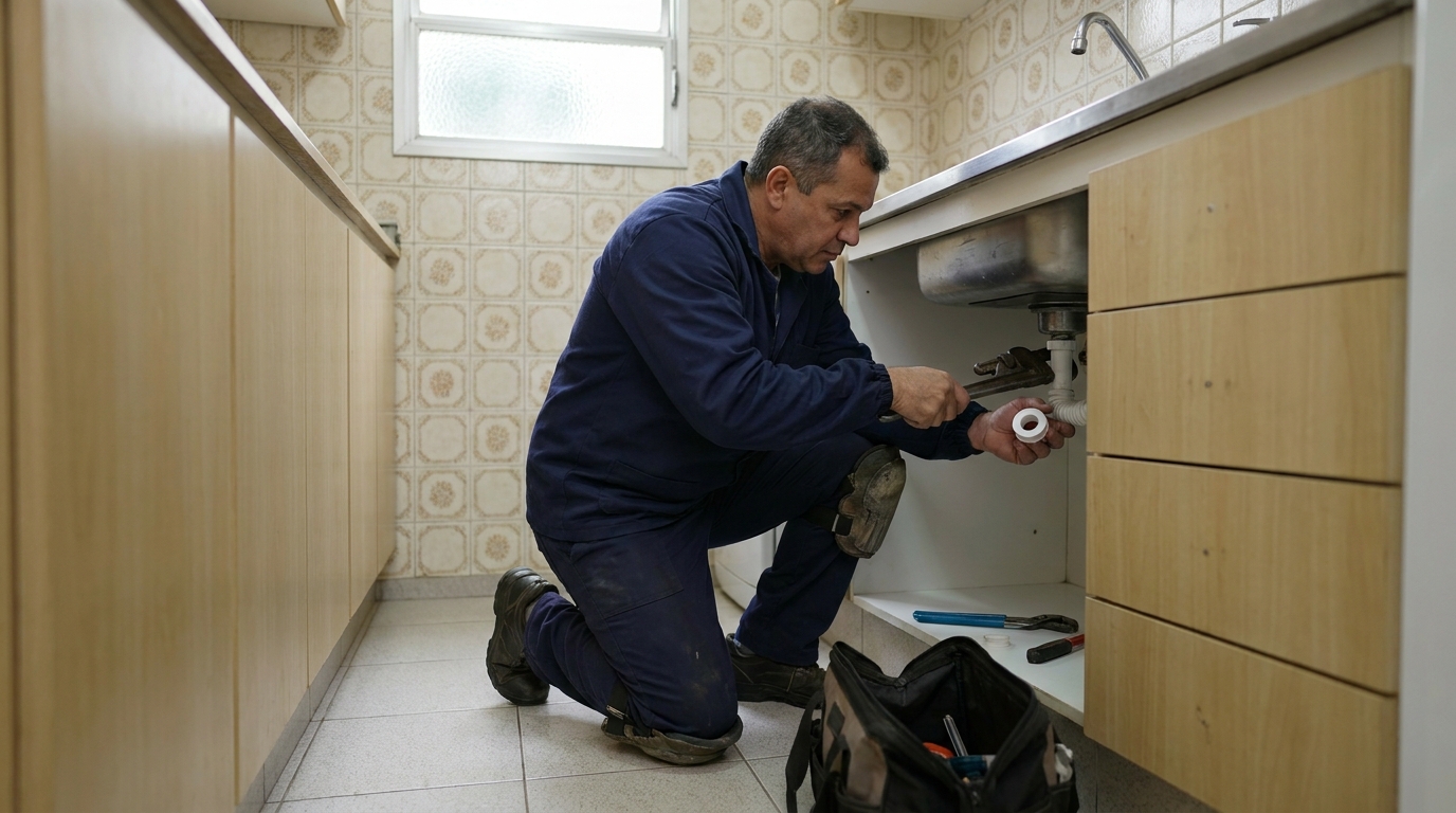 Encanador atendendo em residência em Teresina-PI